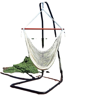 Multiple Adjustable Weather Resistant Curved Hammock Chair Swing Stand for Modern Living Room