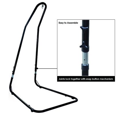 Multiple Adjustable Weather Resistant Curved Hammock Chair Swing Stand for Modern Living Room
