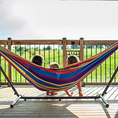Outdoor Assembled Frame Iron Hammock Stand with Sturdy Design in Qingdao Port Loading