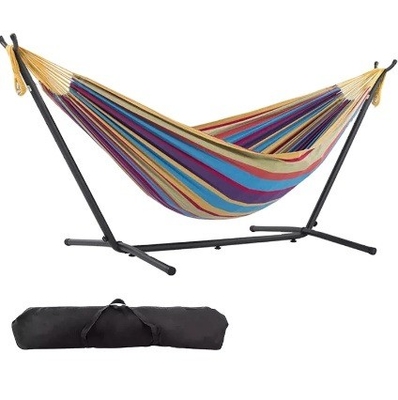 Modern Design Style Outdoor Indoor Canvas Hammock With Stand for Easy Collapsible