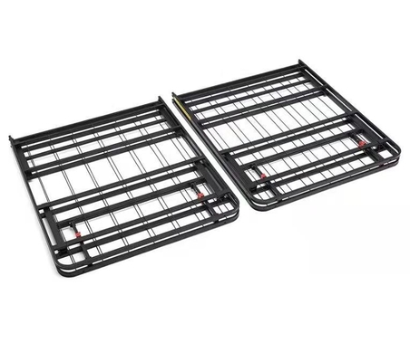 Metal Double Folding Bed Frame With Storage Space for Queen Size in Hotel Design Style