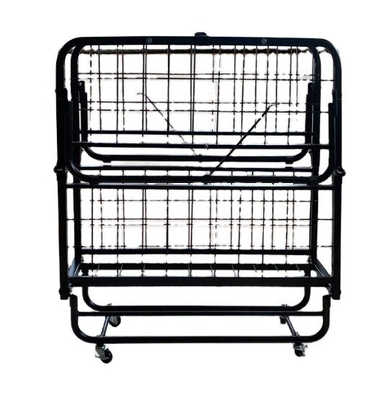Hotel Single Bed Mattress Metal Foundation Folding Bed Frame with Space-Saving Design