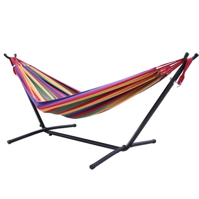 Double Hammock With Space Saving Steel Stand Easy Collapsible And Carrying Case