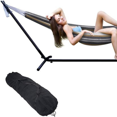 Outdoor Leisure Facilities Portable Canvas Swing Bed with Stand 260KGS Weight Capacity