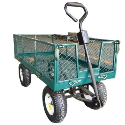 Outdoor Four-Wheel Foldable Garden Mesh Car with Heavy Duty Construction