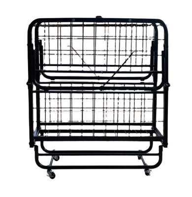 Mail Packing N Hotel Single Bed Mattress Metal Foundation Folding Bed Frame With Wheels