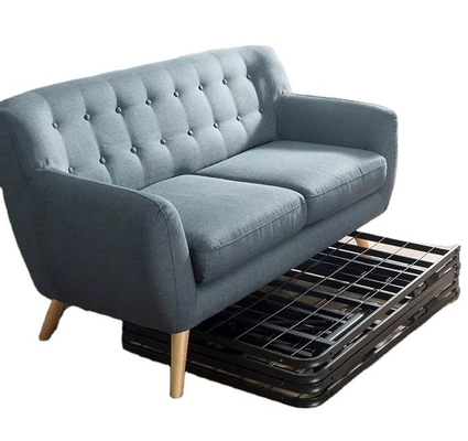 Coastal Design Style Modern and Strong Simple Folding King Iron Frame Bed Foldable