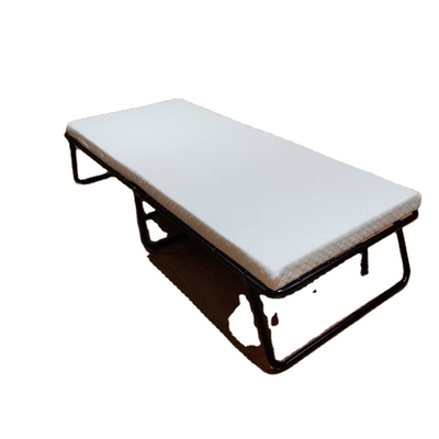 Folded Yes Black Sleep Master Folding Guest Oxford Bed Frame With Comfort Foam Mattress