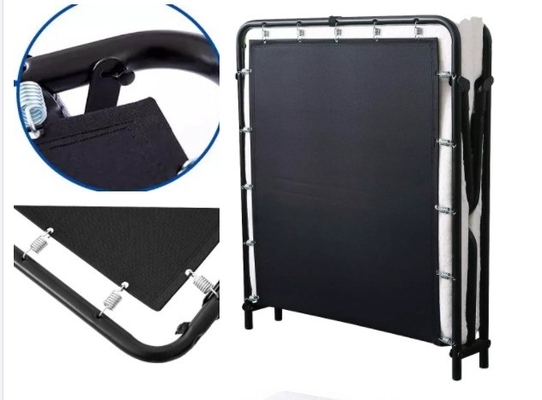 Foldable Guest Bed with Memory Foam Mattress and Portable Metal Frame Easy Storage Space