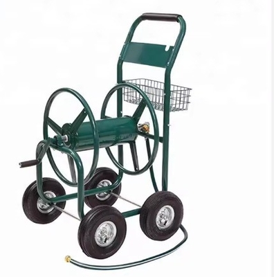 Qingdao Port Loading 19LBS Metal Garden Water Hose Reel Cart with Portable Water Pipe