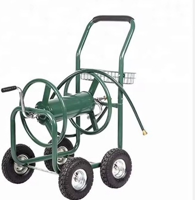 Qingdao Port Loading 19LBS Metal Garden Water Hose Reel Cart with Portable Water Pipe