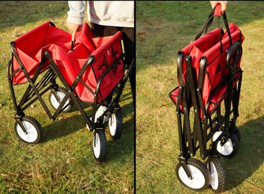 20LBS Heavy Duty All Terrain Utility Wagon with Egg Roll Table and Tailgate Four-wheel