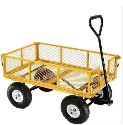 Portable Trolley Green Adjustable Folding Utility Wagon for Outdoor Camping Beach