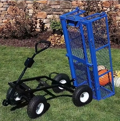Portable Trolley Green Adjustable Folding Utility Wagon for Outdoor Camping Beach