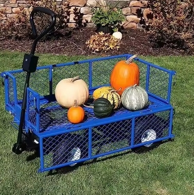 400-lbs Capacity Hand Trolley Truck Dump Dolly for Heavy-duty Four-wheel Garden Cart