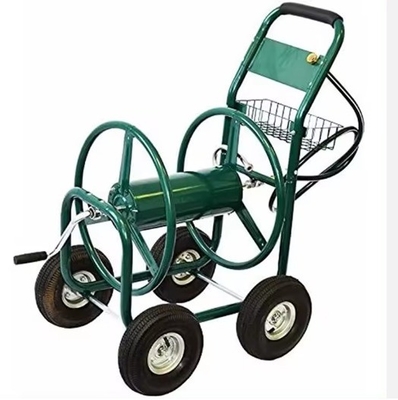Outdoor Watering 4 Wheels Steel Garden Hose Reel Cart with 60*102*42.5 Dimensions