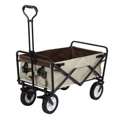 86*46*85 Dimension All-terrain Big Wheels Folding Double Decker Wagon for Tools Blue