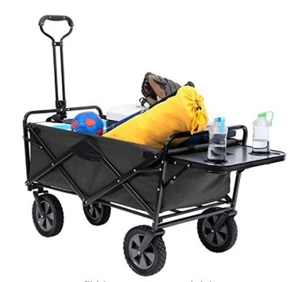 Four-wheel Customized Outdoor Camping Cart Folding Rolling Carts Camping Wagon for Qingdao Port of Loading