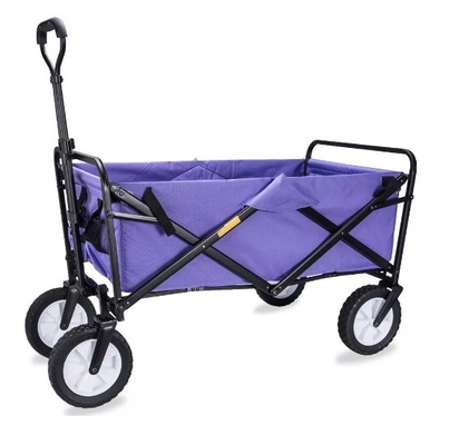 Outdoor Folding Wagon Camping Cart with Adjustable Handle and Heavy Duty Capacity