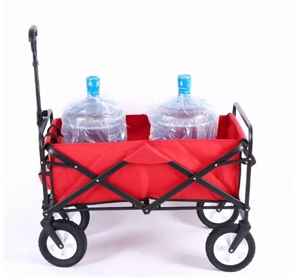 300LBS Capacity Outdoor Collapsible Folding Wagon with Pneumatic Wheel Construction