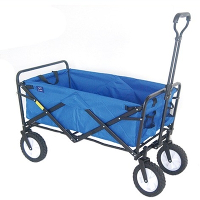 Green Heavy Duty Foldable Wagon Hand Truck with Universal Wheels and Load Capacity