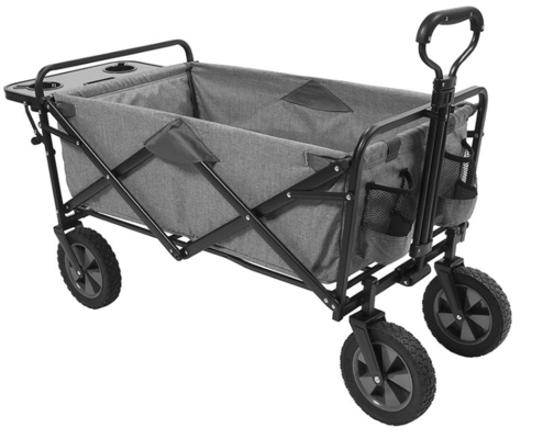 Green Heavy Duty Foldable Wagon Hand Truck with Universal Wheels and Load Capacity