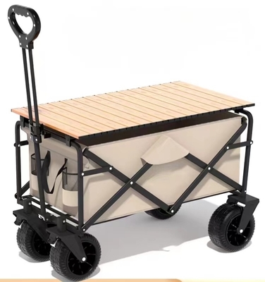 Removable Canopy Collapsible Wagon Carts for Beach Shopping Picnic Camping 300LBS Capacity