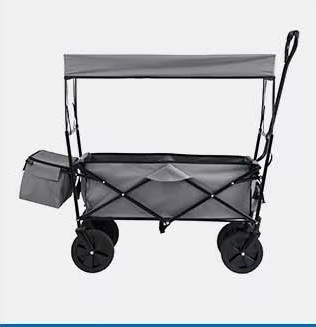 86*46*85 Portable Collapsible Folding Garden Cart Outdoor Wide Wheel Wagon for Camping