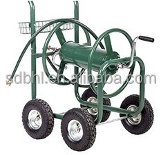 Qingdao Port Heavy Duty Water Garden Hose Reel Cart with Basket Easy to and Durable