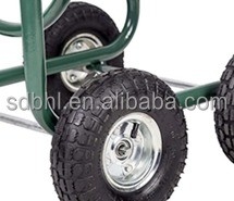 Qingdao Port Heavy Duty Water Garden Hose Reel Cart with Basket Easy to and Durable