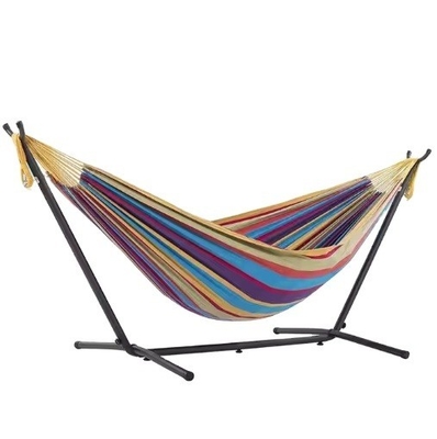 20LBS Customized Color Double Hammock Hanging Swing Chair With Space-saving Steel Stand