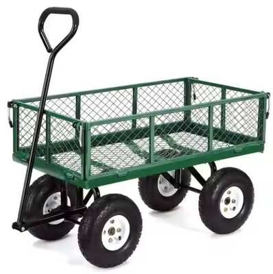 Steel Outdoor Wagon Cart Carrying Tools And Groceries Foldable Beach Trolley