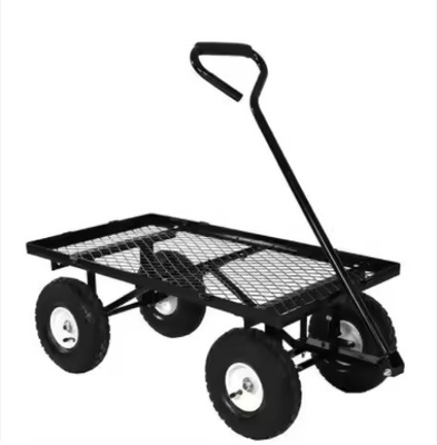 Steel Outdoor Wagon Cart Carrying Tools And Groceries Foldable Beach Trolley
