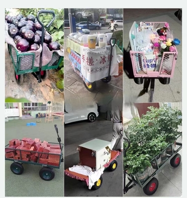 Customized Logo Green Removable Multifunctional Strong Lawn Cart For Easy Transport In Garden
