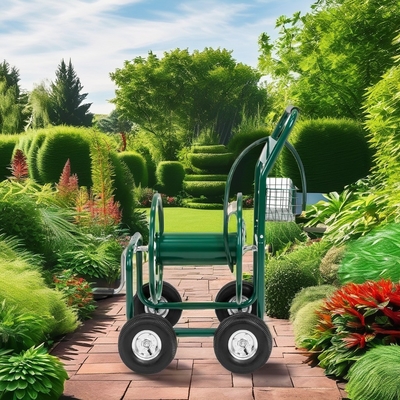 Sturdy Heavy Duty Water Hose Reel Cart for Garden Tools 60*102*42.5cm 100KGS Capacity