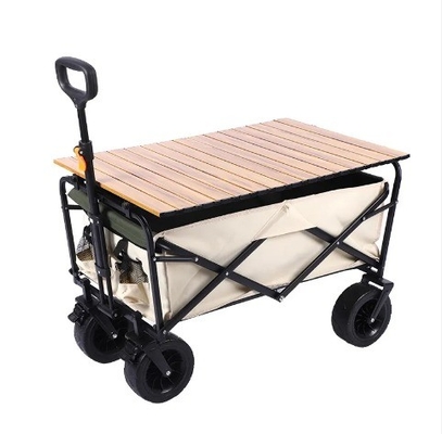 300LBS Iron Collapsible Garden Wagon Foldable With Heavy Duty Capacity