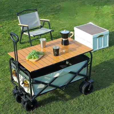 300LBS Iron Collapsible Garden Wagon Foldable With Heavy Duty Capacity