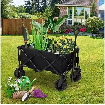 Qingdao Port Steel Foldable Shopping Wagon for Convenient Transport and Loading