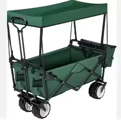 4 Wheels Foldable Shopping Wagon Convenient Folding Cart for General and Easy Transport