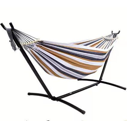 Iron Tube Frame Cotton Fabric Hammock Swing Chair Up To 150kg Weight Capacity for Your Standards