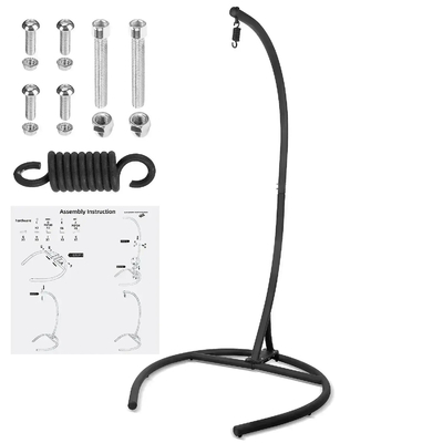 Mail Packing Hammock Swing Chair For Home Furniture In Black Colour General