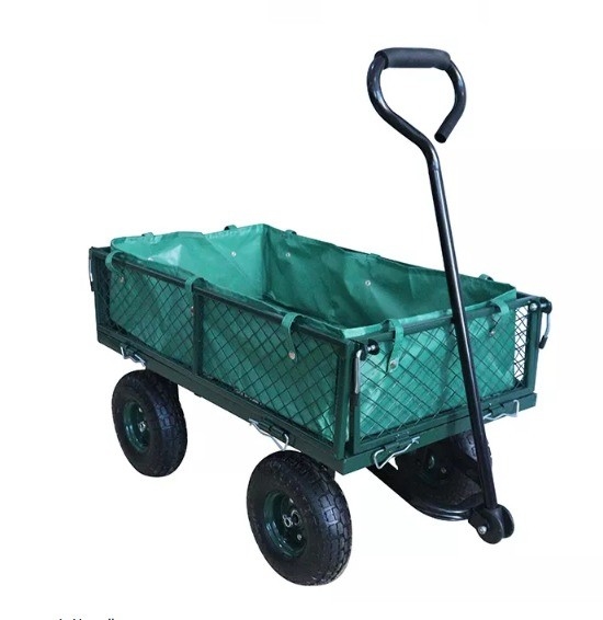 Outdoor Heavy Duty Steel Mesh Tool Cart with Environmental Protection Powder Coating