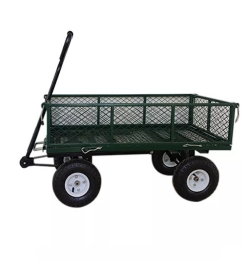Metal Heavy Duty Folding Steel Outdoor Beach Mesh Garden Tool Cart with Qingdao Port