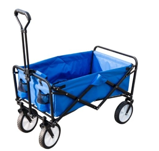 Iron Steel Collapsible Utility Wagon Convenient For Beach Shopping And Storage