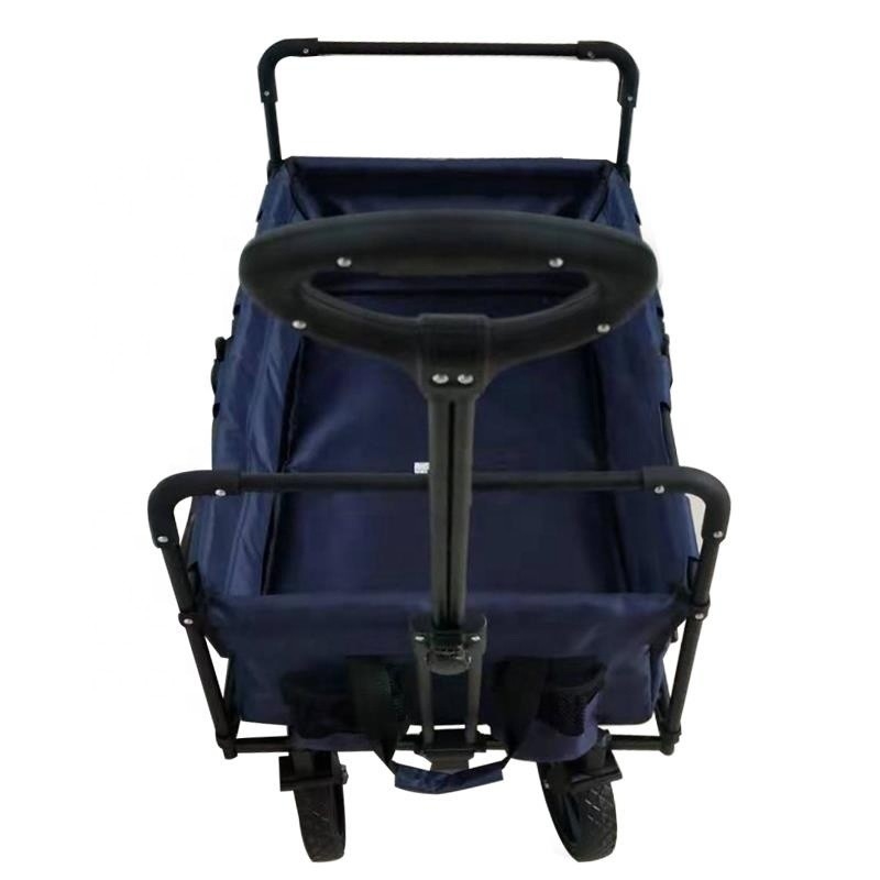 Green Beach Wagon Folding Four Wheels Hand Push Cart Dimension L x W x H 86*46*85