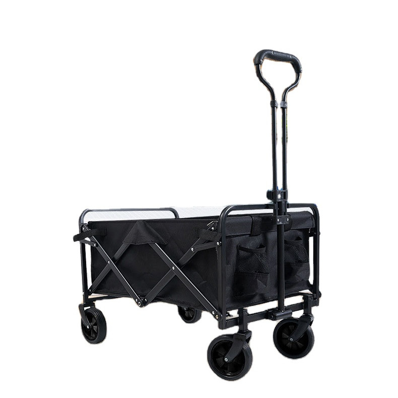 Supermarket Heavy Duty Steel Trolleys Customized Support for Hand Cool Folding Wagons