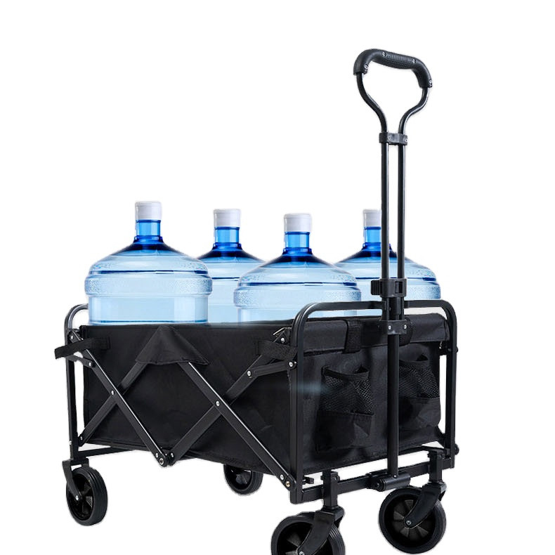 Supermarket Heavy Duty Steel Trolleys Manufacturers Hand 4 Wheel Beach Wagon Picnic Wagon