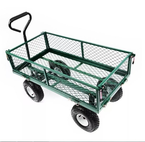 Steel Mesh Folding Garden Wagon 86*46*85cm High Strength Customizable