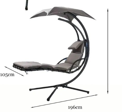 300LBS Patio Leisure Balcony Garden Hanging Swing Chair for Outdoor Wicker Furniture