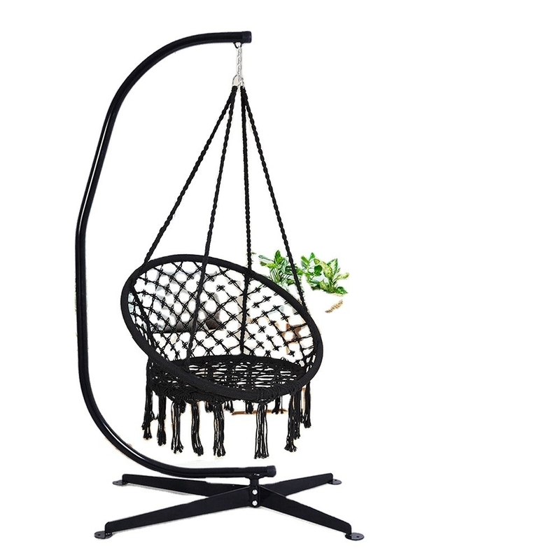 Stress Relief Hanging Hammock Chair Weather Proof Easy Maintenance
